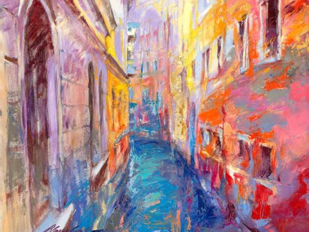 My Love Letter to Venice 004 by Sergei Moskalev - Oil and Gold Leaf on Canvas