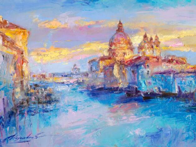 My Love Letter to Venice 005 by Sergei Moskalev - Oil and Gold Leaf on Canvas