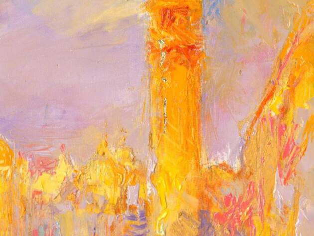 My Love Letter to Venice 008 by Sergei Moskalev - Oil and Gold Leaf on Canvas