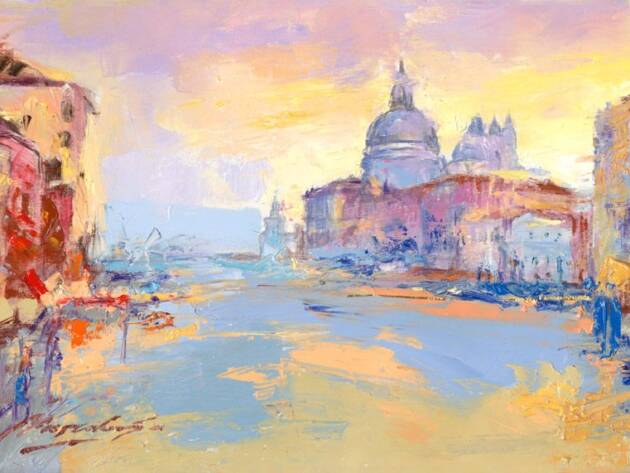 My Love Letter to Venice 019 by Sergei Moskalev - Oil and Gold Leaf on Canvas