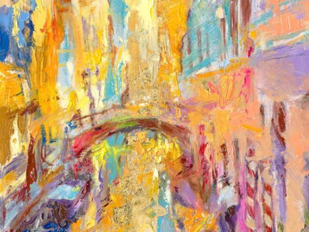 My Love Letter to Venice 027 by Sergei Moskalev - Oil and Gold Leaf on Canvas
