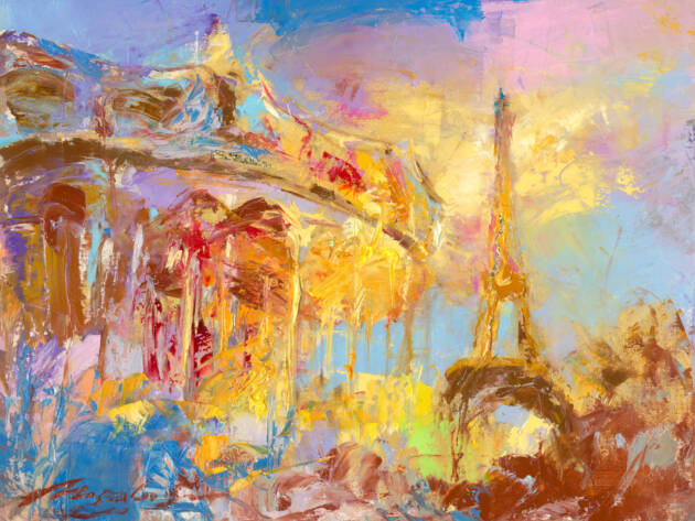 Paris cityscape painting from Sergei Moskalev's collection